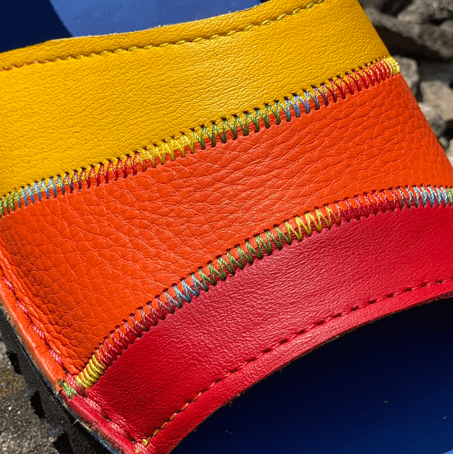 Open Sandal in Rainbow